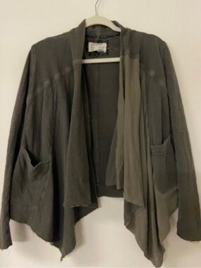 Anthropologie Saturday Sunday Gray Draped Cardigan Comfy Lounge Woman Medium